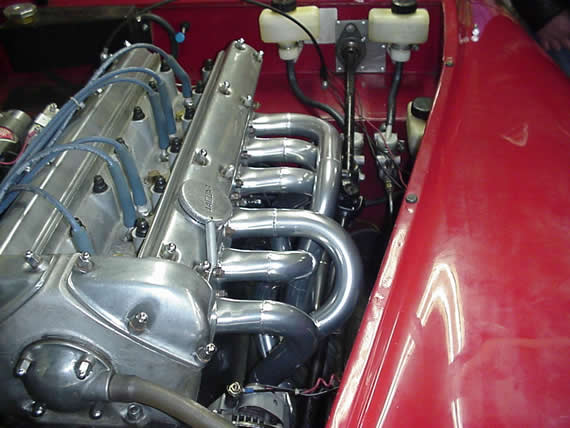 Jag headers on engine